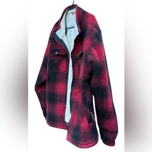 Cabelas Y2K Mens Sherpa Lined Hunting 
BarnCoat  Lumberjack Buffalo Plaid Sz XL